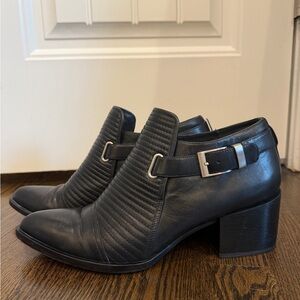 Rachel Zoe Quilted Black Ankle Booties